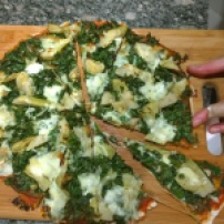 Kale & Artichoke Heart Pizza